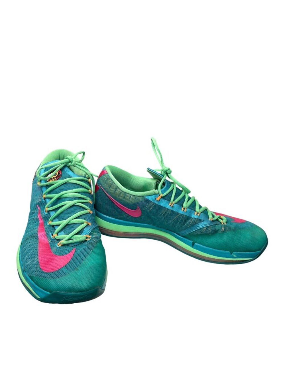 Nike Kevin Durant KD6 Elite Hero mens green pink low sneakers sz 12 SKU 10-793
